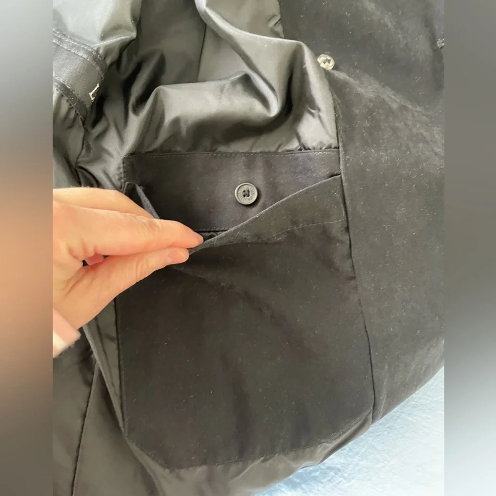 Vintage | Classic London Fog Trench Coat with waist belt | Black Washed | 8P - Picture 8 of 11